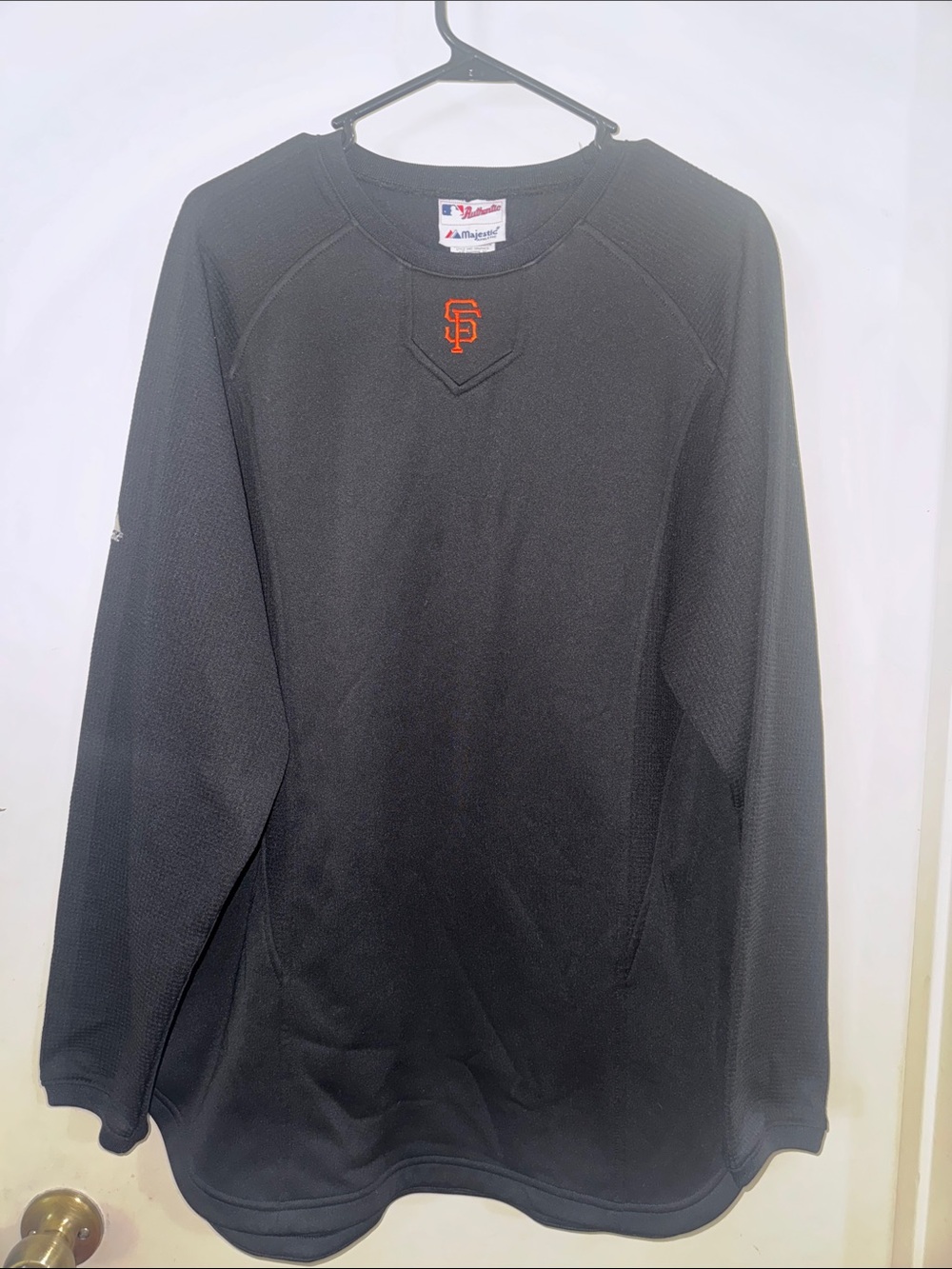 Majestic Black Pullover with Orange SF Logo - San Francisco Giants